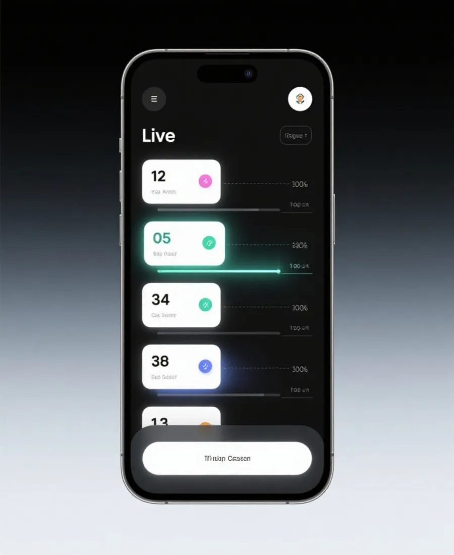 开奖大厅移动端展示示意图